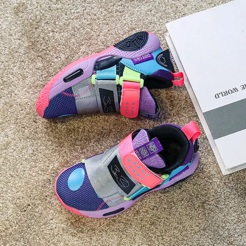 Kids Basketball Shoes Anti-Slip Breathable Lightweight Outdoor Sports Sneakers for Boys Girls Training