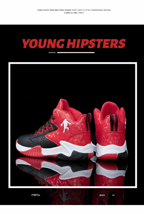 Children's Basketball Shoes for Boys, Girls' Kids Teenagers, Breathable Non-slip Lace Up Indoor, Outdoor Training Sneakers Tennis Shoe