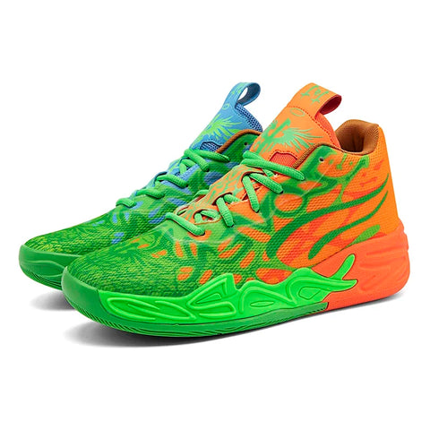 Men's Basketball Shoes Breathable Cushioning Non-Slip Wearable Running Shoes Gym Training Athletic Basketball Sneakers for Women