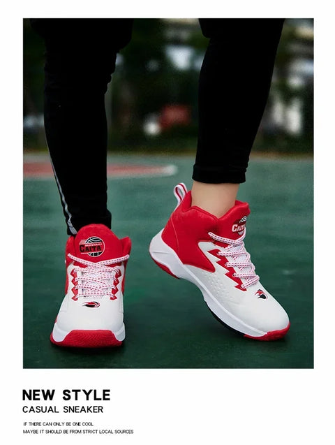 Children's Basketball Shoes for Boys, Girls' Kids Teenagers, Breathable Non-slip Lace Up Indoor, Outdoor Training Sneakers Tennis Shoe
