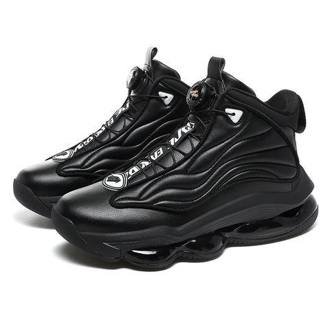 Professional Men Basketball Sneakers Shock-Absorbent High-top Sneakers Quick Lacing Basketball Boots Non Slip Outdoor Sneakers