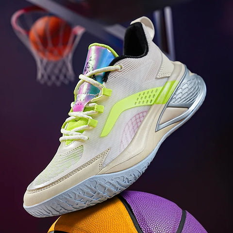 High Quality Basketball Shoes Fashion Reflective Basket Boots Comfy Breathable Sneakers Outdoor Rubber Anti Slip Soft Midsole