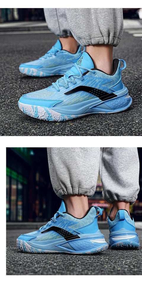 High Quality Basketball Shoes Fashion Reflective Basket Boots Comfy Breathable Sneakers Outdoor Rubber Anti Slip Soft Midsole