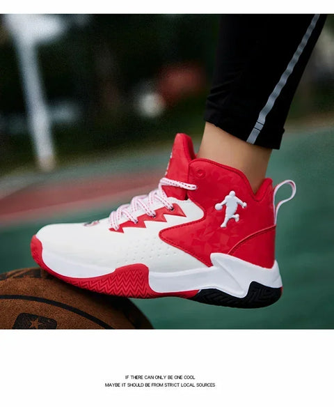 Children's Basketball Shoes for Boys, Girls' Kids Teenagers, Breathable Non-slip Lace Up Indoor, Outdoor Training Sneakers Tennis Shoe