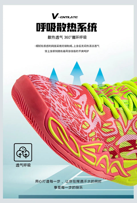 Men's Basketball Shoes Breathable Cushioning Non-Slip Wearable Running Shoes Gym Training Athletic Basketball Sneakers for Women