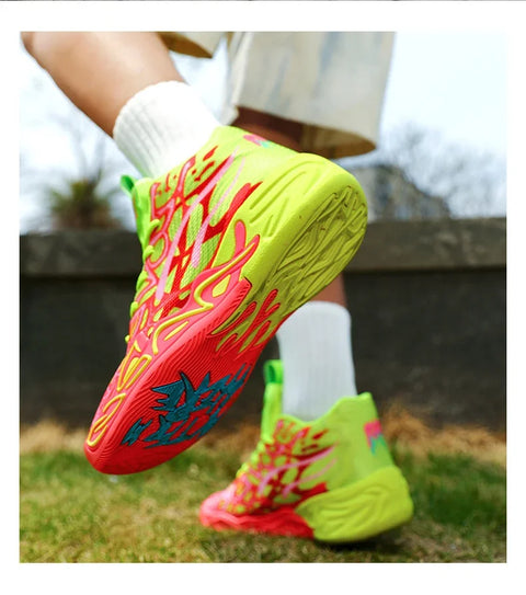 Men's Basketball Shoes Breathable Cushioning Non-Slip Wearable Running Shoes Gym Training Athletic Basketball Sneakers for Women