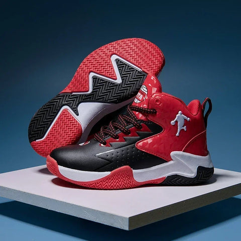 Children's Basketball Shoes for Boys, Girls' Kids Teenagers, Breathable Non-slip Lace Up Indoor, Outdoor Training Sneakers Tennis Shoe