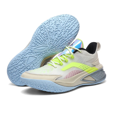 High Quality Basketball Shoes Fashion Reflective Basket Boots Comfy Breathable Sneakers Outdoor Rubber Anti Slip Soft Midsole