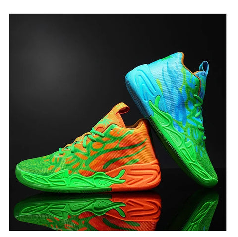 Men's Basketball Shoes Breathable Cushioning Non-Slip Wearable Running Shoes Gym Training Athletic Basketball Sneakers for Women