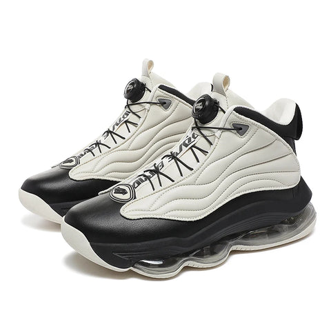 Professional Men Basketball Sneakers Shock-Absorbent High-top Sneakers Quick Lacing Basketball Boots Non Slip Outdoor Sneakers