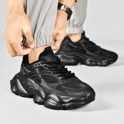 2025 Men's Sneakers Casual Athletic Walking Sneakers Male Black High-Quality Trend Platform Running Basketball Shoes For Men