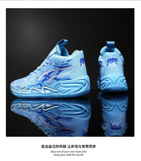 Men's Basketball Shoes Breathable Cushioning Non-Slip Wearable Running Shoes Gym Training Athletic Basketball Sneakers for Women