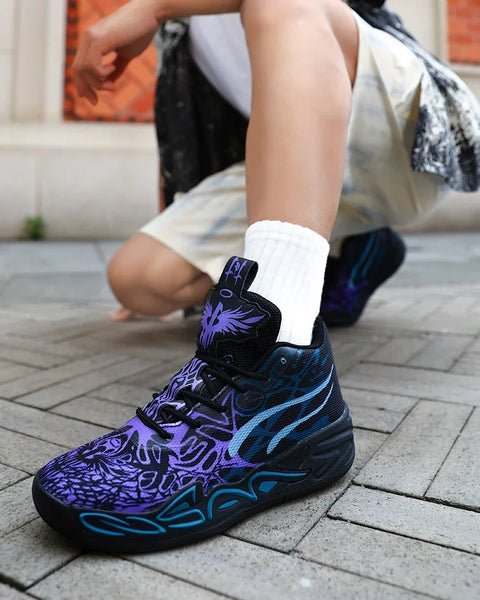 Men's Basketball Shoes Breathable Cushioning Non-Slip Wearable Running Shoes Gym Training Athletic Basketball Sneakers for Women