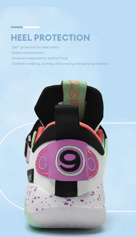 Kids Basketball Shoes Anti-Slip Breathable Lightweight Outdoor Sports Sneakers for Boys Girls Training