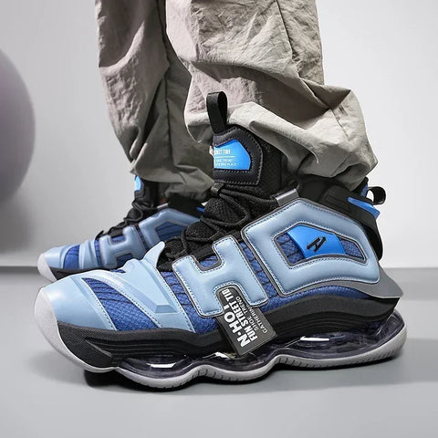 High-Quality Men's Basketball Shoes High Street Original Sneakers Men Air Cushioning Rubber Anti-slip Leisure Shoes Male 39-45