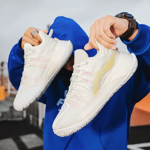 Basketball Shoes Men Breathable Sneakers for Men's Mesh Non-slip Casual Cushioning Shoes Training Athletic Basketball Sneakers