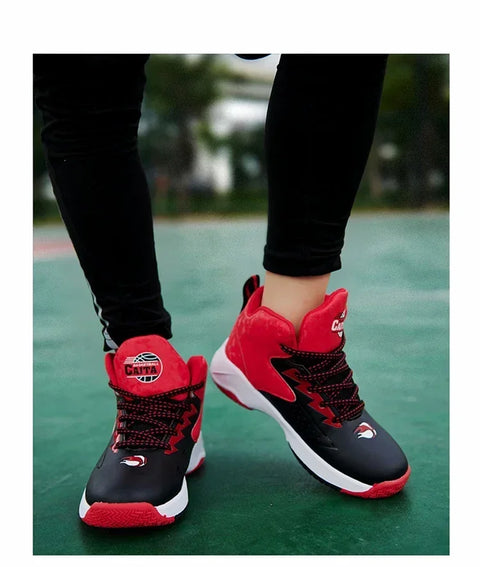 Children's Basketball Shoes for Boys, Girls' Kids Teenagers, Breathable Non-slip Lace Up Indoor, Outdoor Training Sneakers Tennis Shoe