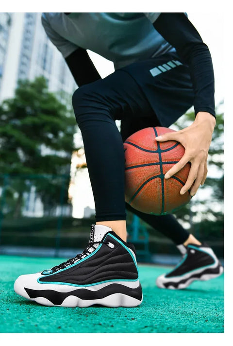 Original Boys High Ankles Sneakers Anti Slip Basketball Trainers Unisex Plus Size 45 Outdoor Sneakers for Men Basket Shoe Women