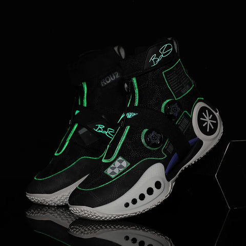 Four Season New Basketball Shoes Men's Luminous Sports Shoes Anti Slip, Shock-absorbing, Wear-resistant Practical Sneakers