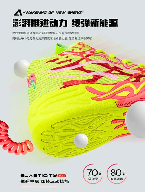 Men's Basketball Shoes Breathable Cushioning Non-Slip Wearable Running Shoes Gym Training Athletic Basketball Sneakers for Women