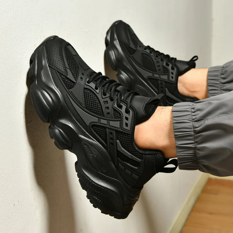 2025 Men's Sneakers Casual Athletic Walking Sneakers Male Black High-Quality Trend Platform Running Basketball Shoes For Men