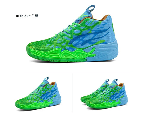 Men's Basketball Shoes Breathable Cushioning Non-Slip Wearable Running Shoes Gym Training Athletic Basketball Sneakers for Women