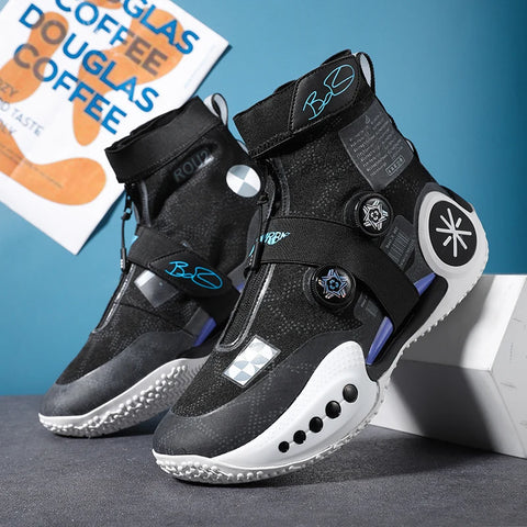 Four Season New Basketball Shoes Men's Luminous Sports Shoes Anti Slip, Shock-absorbing, Wear-resistant Practical Sneakers