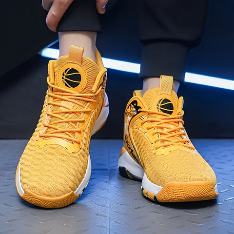 Men's Plus-Size Basketball Sneakers - Comfortable Anti-Slip, Durable for Outdoor Sports