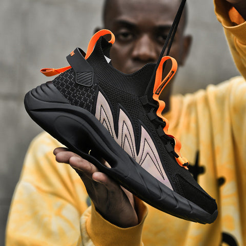 Casual Shoes, Lightweight Breathable Mesh Sports Running Shoes, Trendy Men's Shoes