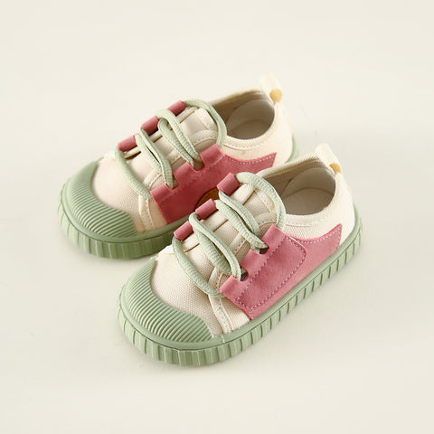 Comfortable Contrast Color Lace-up Casual Spring And Autumn Thin Sneakers