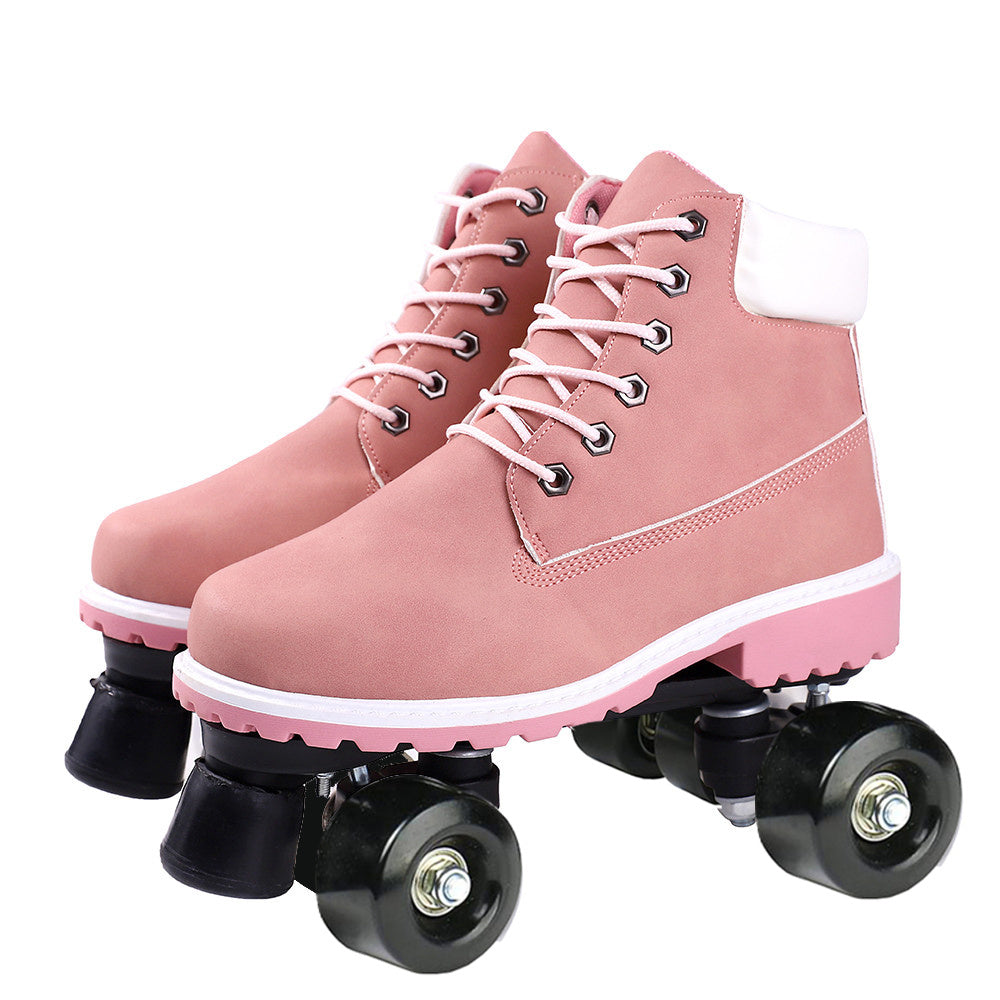 Double Row Skates, Double Row Pulleys, Four-roller Skates, Roller Skating Flashing Wheels