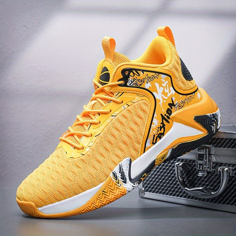 Men's Plus-Size Basketball Sneakers - Comfortable Anti-Slip, Durable for Outdoor Sports