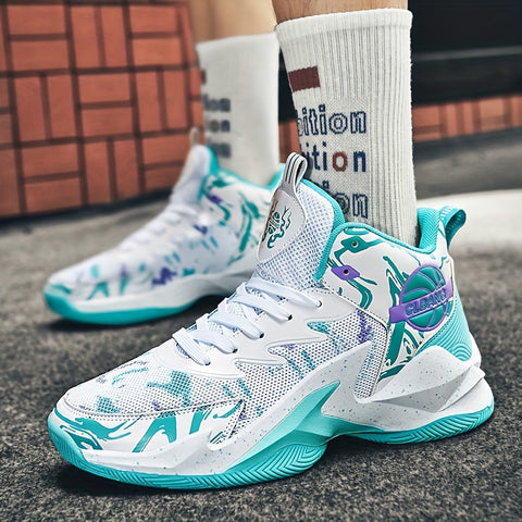 YTAT Men's Basketball Shoes High-Top Non-Slip Basketball Sneakers Comfortable Fashion Athletic Training Sport Shoes