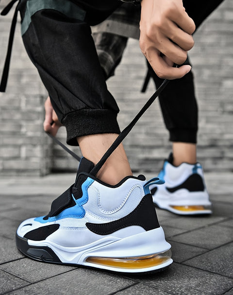 Men's High-Top Basketball Sneakers - Breathable, Durable & Non-Slip for All Seasons, Basketball Shoes