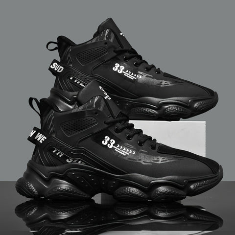 Men's Comfortable Basketball Sneakers - Breathable, Non-Slip, Lace-Up Casual Shoes for All Seasons