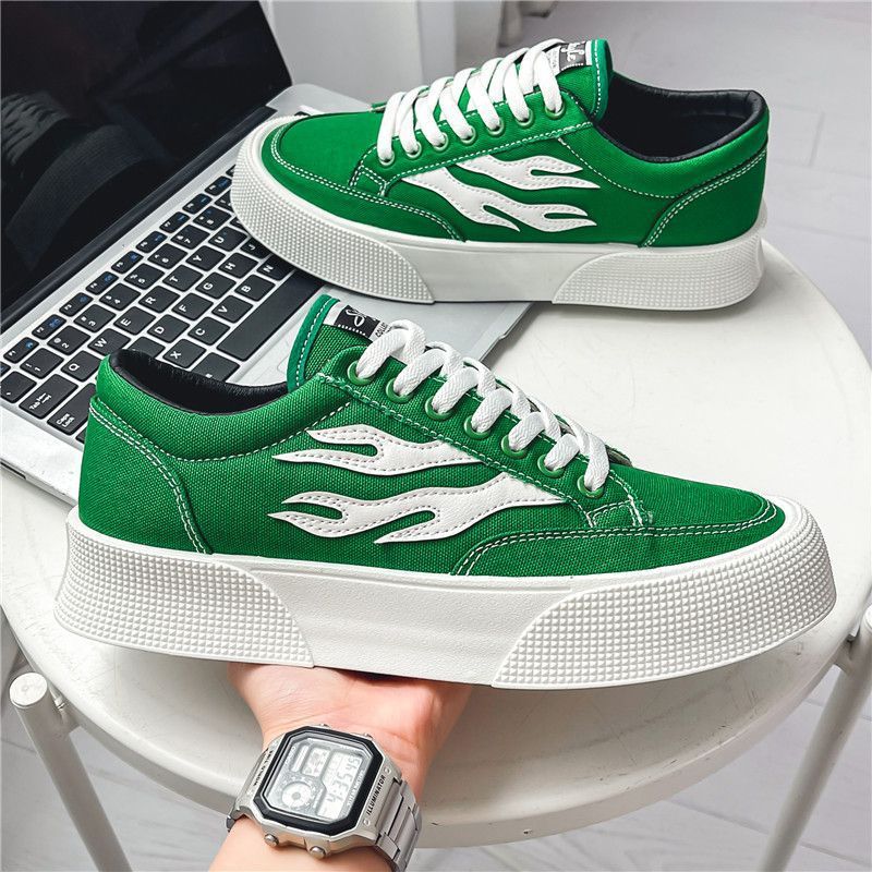 Men's All-match Low Top Canvas Shoes Platform Sneakers