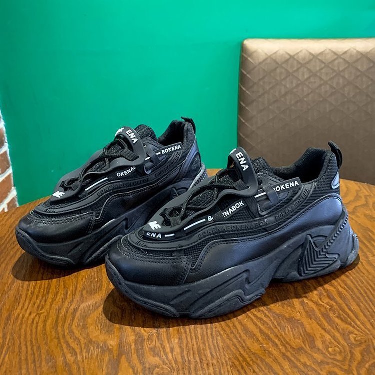 Dad Shoes Women's New Women's Shoes Thick-soled Casual Women's Student Tennis Sneakers