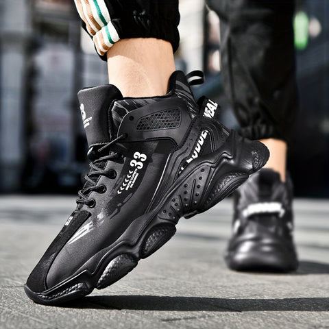 Men's Comfortable Basketball Sneakers - Breathable, Non-Slip, Lace-Up Casual Shoes for All Seasons