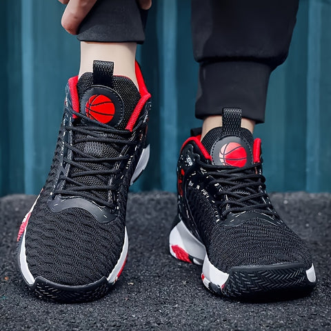 Men's Plus-Size Basketball Sneakers - Comfortable Anti-Slip, Durable for Outdoor Sports