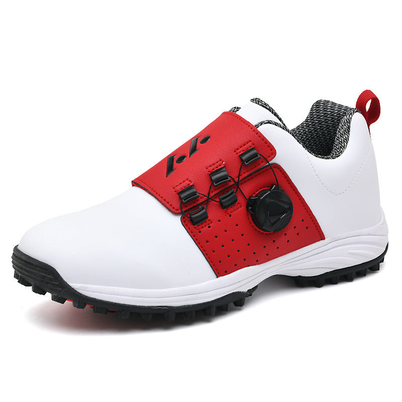 Men's Fashion Golf Sole Casual Automatic Knob Shoelace Nail-free Sneakers Shoes