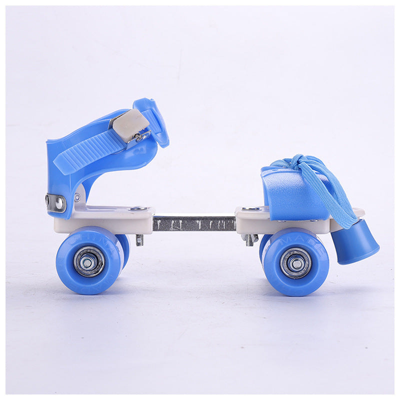 Roller Skates Double Row Pulley Four-wheeled Children's Adjustable Roller Skates