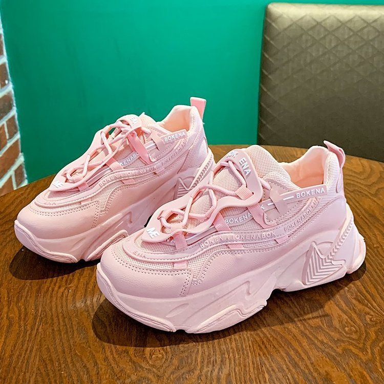 Dad Shoes Women's New Women's Shoes Thick-soled Casual Women's Student Tennis Sneakers
