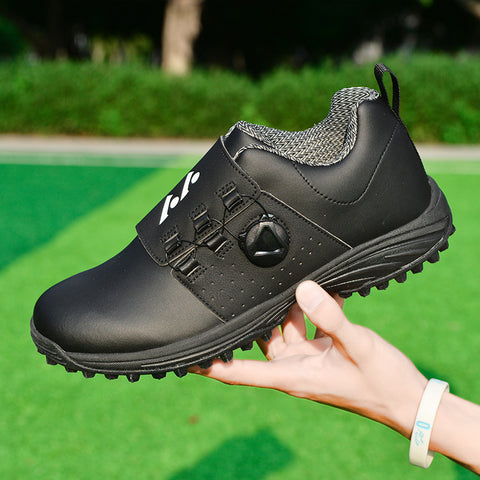 Men's Fashion Golf Sole Casual Automatic Knob Shoelace Nail-free Sneakers Shoes