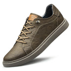 Low-top Men's Shoes Two-layer Cowhide Casual Sneakers