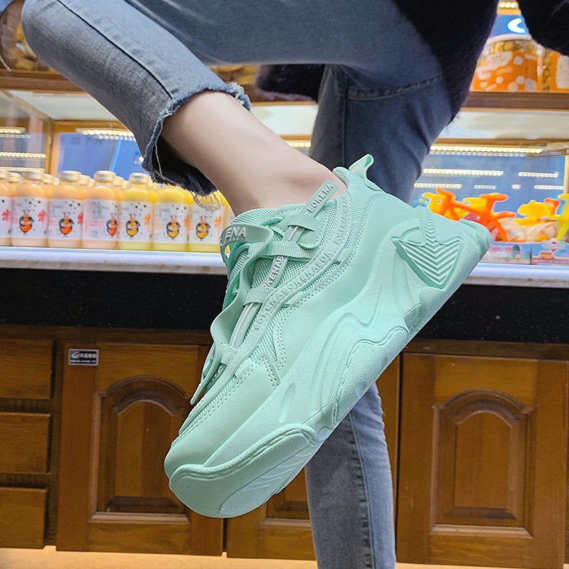 Dad Shoes Women's New Women's Shoes Thick-soled Casual Women's Student Tennis Sneakers