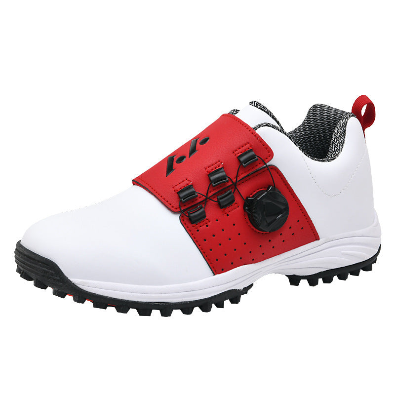 Men's Fashion Golf Sole Casual Automatic Knob Shoelace Nail-free Sneakers Shoes
